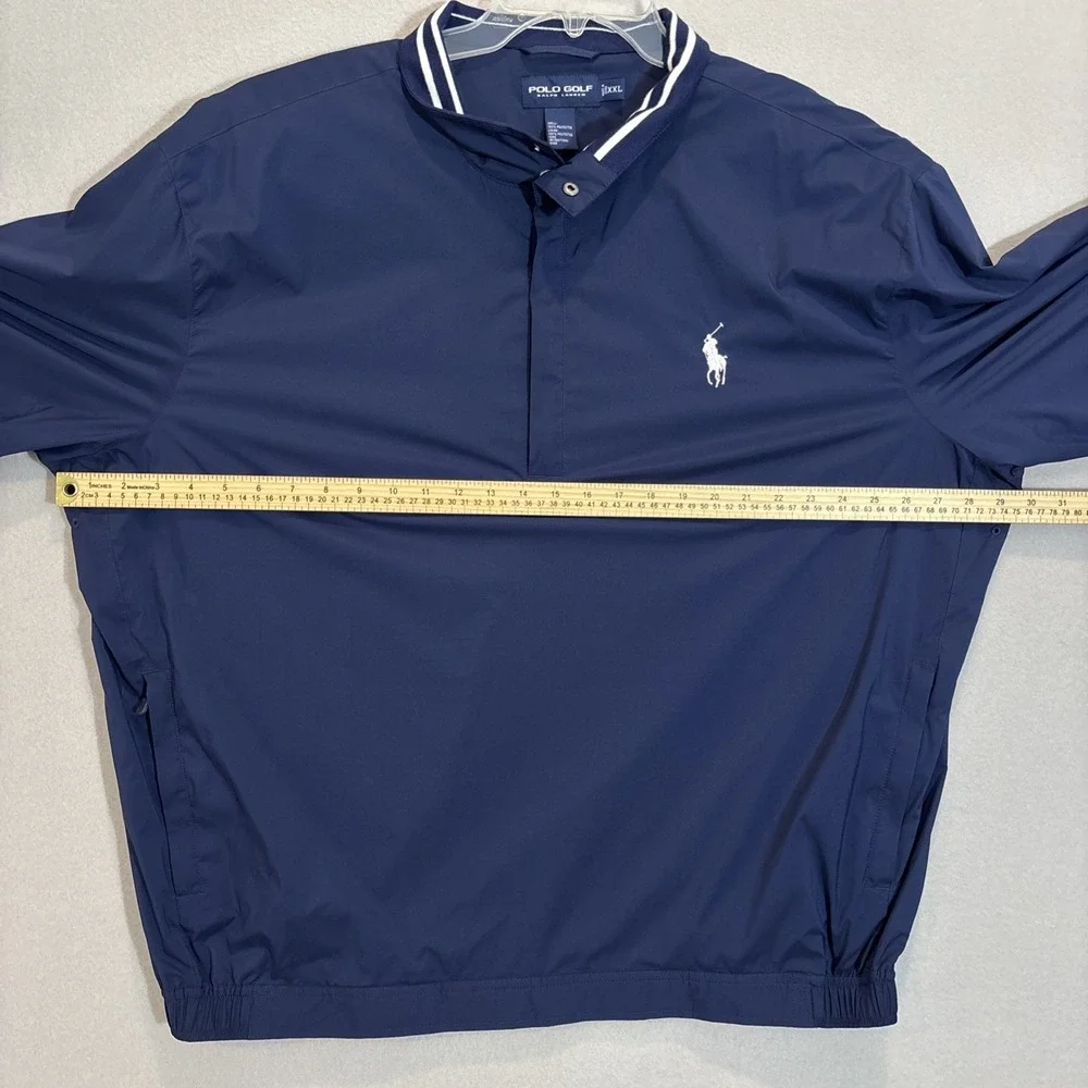 Polo Golf Ralph Lauren XL Windbreaker Jacket Short Sleeve‎ Mens 1/4 Zip EUC